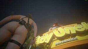 Slow Motion of Naked Jill from Re3 Remake demo