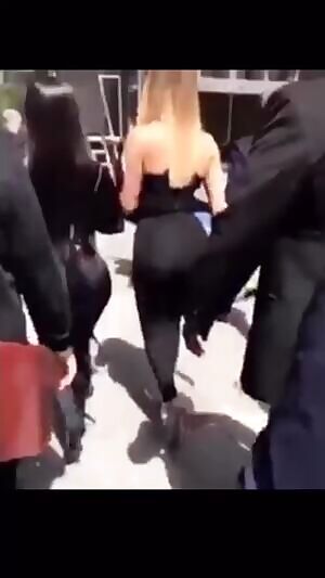 Kim and Khloes mASSive asses in motion