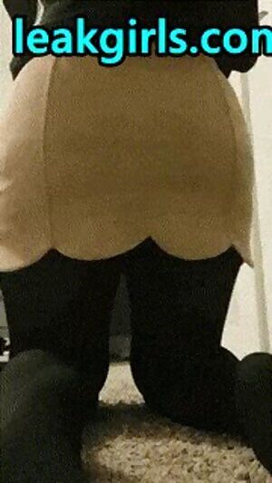 Chubby in thick black tights upskirt