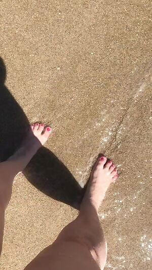 Walking along the beach - NN - for fans of my feet ♥️