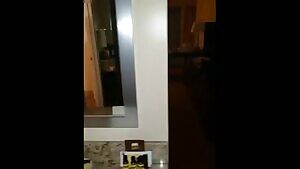 Hubby films and cheers his wife with a new bull