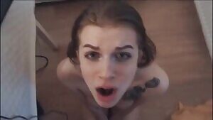 Cumslut blinded by cum