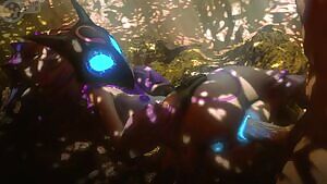 Lamb takes a break in the jungle.