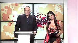 Notorious whore Marika Fruscio doing her job as professional eye candy/jerk-off fodder for sports television programs.