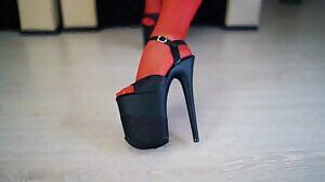 Walking on my 8 inch High Heels for your pleasure.