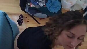 She even cleans off his finger