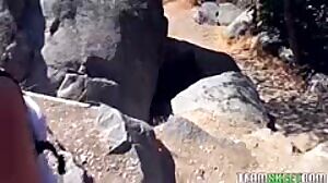 Blonde Slut Babe Casi James Sucks Cock and Fuck in Outdoors