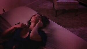 Carmen Ejogo play with cleavage