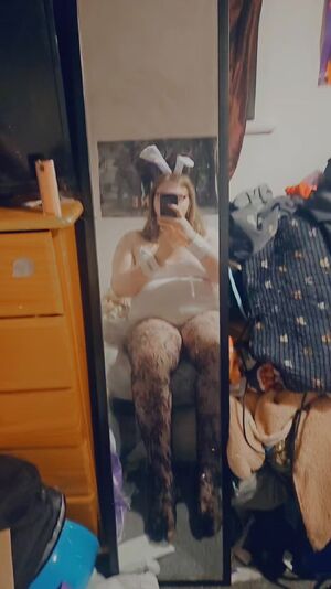 Trans BBWs Bunny Feet Fishnet Thick Thighs