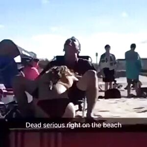 Getting head on the beach