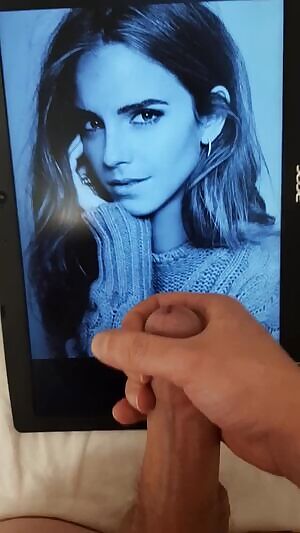 Emma Watson week - day 5 - tribute 1 - another bud with a big hard cock and a hot cumshot 4 Emma Watson - If u want 2 b fed celebs and porn and show off jerkin over them on a second screen - public or private sessions - add hertsgirls on k1k