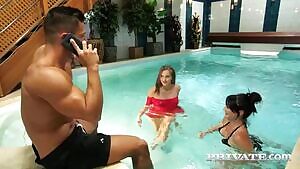 Elena Vega & Stacy Cruz - Threesome at the Spa