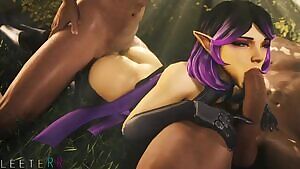 Skye Getting Double-Dicked in the Forest