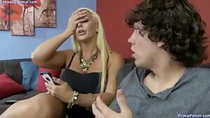 Cumming on Mom's tits