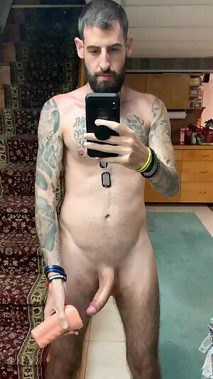 This pocket pussy is too small. My cock goes in through the pussy and out through the asshole.