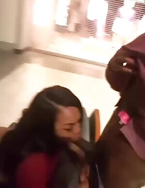 BJ in the middle of a shopping mall