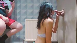 Gloryhole - Husband Watches Me Suck A Fans Cock