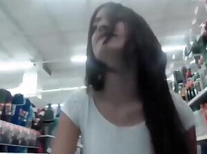 Friends have fun in mall