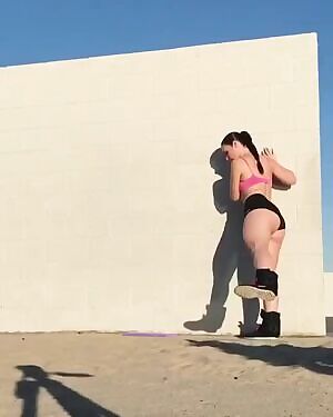 Huge thighs and a huge ass...