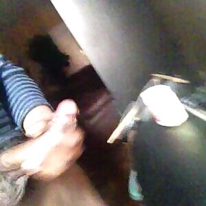 Big dick cumming on desk