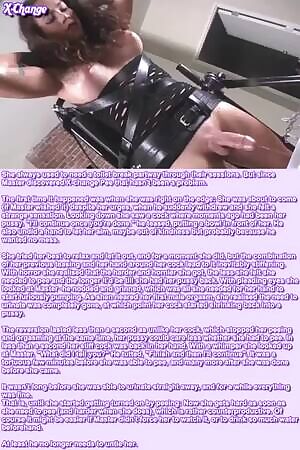 She finds it hard to pee when she's hard