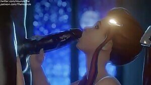 Brigitte enjoying some BBC!