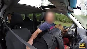 Blonde blowjob guy while riding