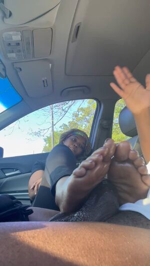 Ebony Footjobs Amateur Black Blacked Car Sex