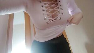 Playing with my E cups 😉