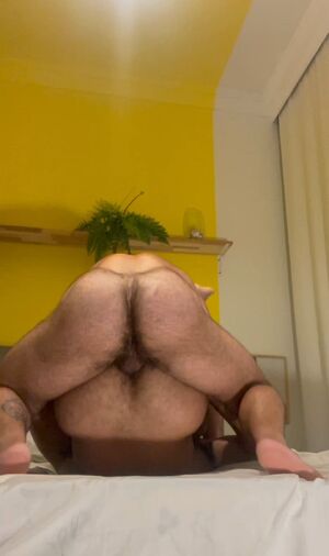 The view of my ass while I fucking his ass