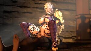 Ivy riding her slave,