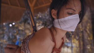Shibari Rope Bondage BDSM Brunette Gag