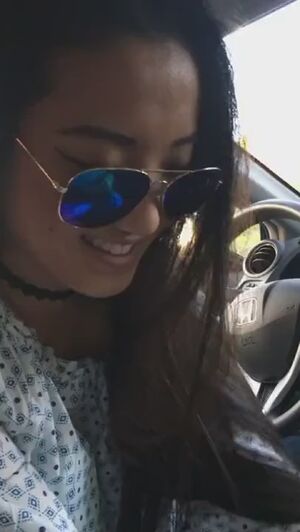 Asian baddie blowjob in car