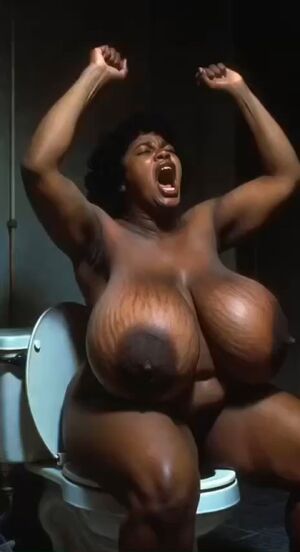 Bouncing BBW Ai Generated Ebony Fantasy