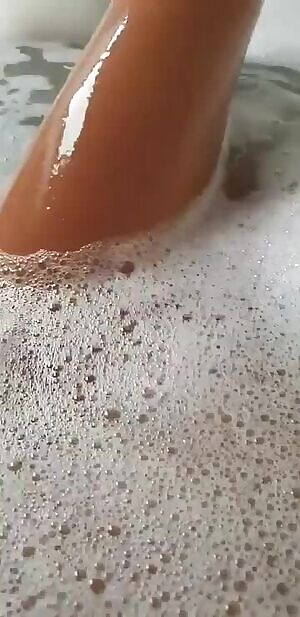 Starting the day with a playul mood in bath.