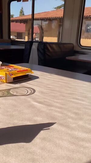 We snuck away for a quickie on the train. 🚂