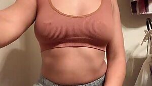 Pierced titty drop with a side of spit