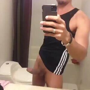 Impressive mirror boner