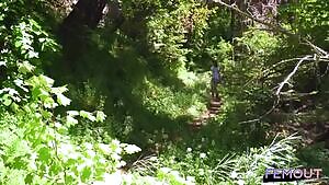 Annie Trappington flashing her tits and girldick in public...