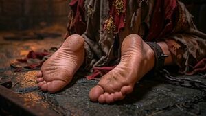 Feet View AI Upscaled Bondage Cosplay