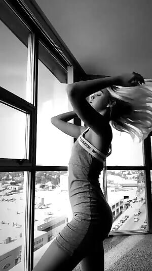 Jordyn Jones shaking her ass in a tight dress