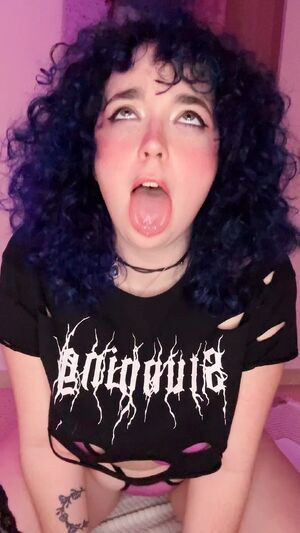 Ahegao Girls Curly Hair Emo