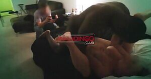 #QOS being pleased by bareback #BBC as her husband looks on....