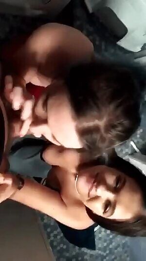 Bathroom Double blowjob at a party