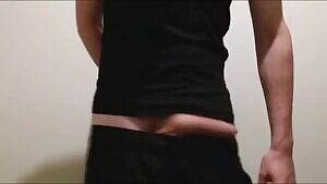 GIF slapping my huge flaccid cock around