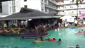 Angeles City Girls Wet T-Shirt Twerking Contest Bikini Pool Party
