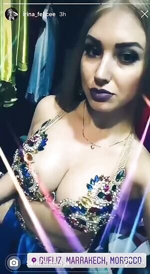 sexy belly dancer Irina's slutty tits. instagram: irina_felicee