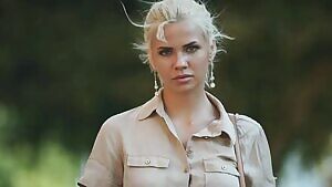 Serious then smiling