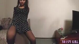 Teen Asian Bitch Loves Anal Fuck in Polka Dot Dress