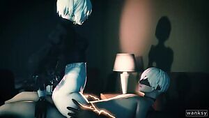 2B grinding on 9S cowgirl style